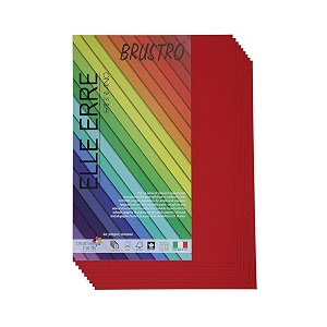 brustro elle erre coloured card stock craft paper a4 size 220 gsm ciliegia colourpack of 9 sheets cherry shadeideal for schoolsgraphic designersposter artists with pastelcharcoalcalligraphypen