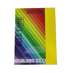 brustro elle erre coloured card stock craft paper a4 size 220 gsm giallo colour pack of 9 sheets yellow shadeideal for schoolsgraphic designersposter artists with pastelcharcoalcalligraphypen