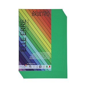 brustro elle erre coloured card stock craft paper a4 size 220 gsm verde colour pack of 9 sheets green shadeideal for schoolsgraphic designersposter artists with pastelcharcoalcalligraphypen