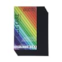 BRUSTRO Elle Erre Coloured Card Stock Craft Paper A4 Size 220 GSM Nero Colour, Pack of 9 Sheets. Black Shade|Ideal for Schools,Graphic Designers,Poster Artists with Pastel,Charcoal,Calligraphy,Pen