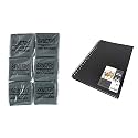 BRUSTRO Kneadable Art Eraser (Pack of 6) (BRKAE6) &amp; Brustro Wiro Bound Artists Sketch Book, A4 Size, 116 Pages, 160 GSM
