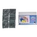 BRUSTRO Kneadable Art Eraser (Pack of 6) Artists Watercolour Paper, 300 GSM, A4-25% Cotton Hot Pressed, 9 Sheets