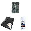 BRUSTRO Kneadable Art Eraser (Pack of 6) &amp; Wiro Bound Artists Sketch Book, A4 Size, 116 Pages, 160 GSM &amp; Artists Fixative 400 ml Spray Can
