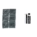 BRUSTRO Kneadable Art Eraser (Pack of 6) Artists’ B &amp;W Coloured Pencils Set of 3 Whites and 3 Blacks