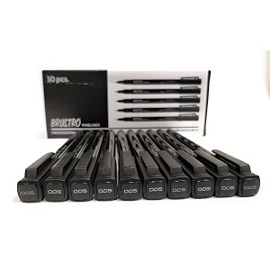 brustro professional pigment based fineliner pen  black box of 10 tip size - 005 mm  archival waterproof uv resistant inkcomfortable grip ideal for mandaladrawingartist illustrationsketching