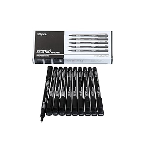 brustro professional pigment based fineliner pen  black box of 10 tip size - 003mm  archival waterproof uv resistant ink ideal for mandala drawingartist illustrationsketching
