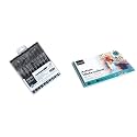 BRUSTRO Professional Pigment Based Fineliner - Set of 10 (Black) Artist Watercolour Pad 300 GSM A4 Wiro - 15 Sheets