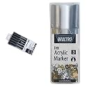 BRUSTRO Professional Pigment Based Fineliner - Set of 6 (Black) Acrylic (DIY) Marker Set of 3