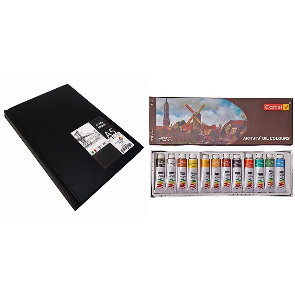 Brustro Stitched Bound Artists Sketch Book, A5 Size, 156 Pages, 110Gsm ...