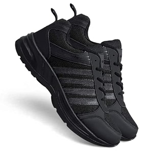 BRUTON Black Mens Trendy Walking Shoes Regular