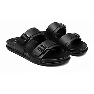 bruton men39s adjustable toe ring wedge sandals  buckle strap cushioned wedge footwear  lightweight amp stylish casual slip-on sandals for daily wear travel amp outdoor use