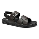 BRUTON Men's Adjustable Toe Ring Wedge Sandals | Buckle Strap Cushioned Wedge Footwear | Lightweight &amp; Stylish Casual Slip-On Sandals for Daily Wear, Travel &amp; Outdoor Use