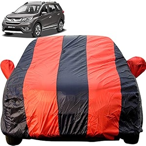 brv dustproof car cover with mirror pockets red blue stripes taffeta polystertriple stitched compatible with honda brv car cover 2016 to 2024 brv car accessories