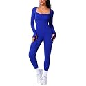 BRXL Long Sleeve Workout Jumpsuits for Women Full Body Suits Yoga Outfits
