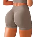 BRXL Scrunch Butt Lifting Shorts for Women V Back Seamless 5" High Waist Workout Gym Compression Spandex Impact Shorts