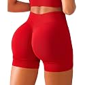 BRXL Scrunch Butt Lifting Shorts for Women V Back Seamless 5" High Waist Workout Gym Compression Spandex Impact Shorts