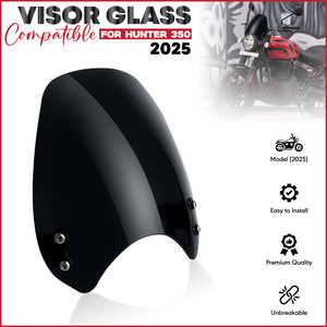 brxr unbreakable headlight glass visor  wind deflector for hunter 350 2025 model bike fairing kit
