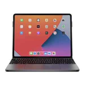brydge pro wireless keyboard with trackpad for ipad pro 129-inch 2020 amp 2018  aluminum wireless bluetooth 50 keyboard  long battery life  space gray