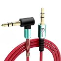 Stereo Aux Cable with 3 Poles 3.5mm jack Male to Male auxiliary cable Compatible with Car, Speakers, Headphones, laptops, music Systems Etc.(3.2 feet)