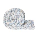 BSB HOME 220 GSM Reversible Microfiber AC Comforter/Duvets for Mild Winter | All Season Single Size 3 Layered Quilted Blanket for Single Bed (230 cm x 150 cm, Floral, Blue &amp; White)