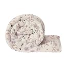BSB HOME 220 GSM Reversible Microfiber AC Comforter/Duvets for Mild Winter | All Season Single Size 3 Layered Quilted Blanket for Single Bed (230 cm x 150 cm, Floral, White Brown)