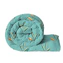 BSB HOME 220 GSM Reversible Microfiber AC Comforter/Duvets for Mild Winter | All Season Single Size 3 Layered Quilted Blanket for Single Bed (230 cm x 150 cm, Floral, Mint Green)