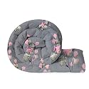 BSB HOME 220 GSM Reversible Microfiber AC Comforter/Duvets for Mild Winter | All Season King Size 3 Layered Quilted Blanket for Double Bed (220 cm x 240 cm, Floral, Grey and Pink)
