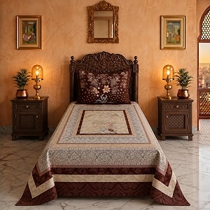 BSB HOME 240 TC Cotton Single Bedsheet