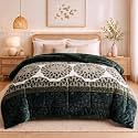 BSB HOME 500 GSM Premium Quilt for Double Bed, Soft Quilted Winter Quilt, Warm & Cozy Bedding, Lightweight & Breathable Bed Quilt, Durable All Season Blanket, 90 x 90 Inches(229 x 229 cm)-Forest Green