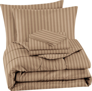 bsb home cotton double king sized bedding set camel brown 4pcs set 1 comforter 1 bedsheet 2 pillow cover