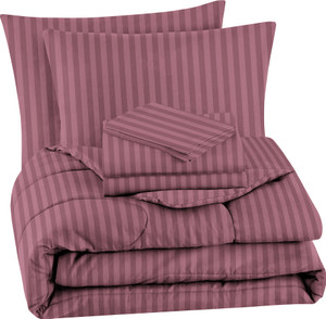 bsb home cotton double king sized bedding set onion pink 4pcs set 1 comforter 1 bedsheet 2 pillow cover
