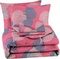 BSB HOME Cotton Double King Sized Bedding Set (Pink, 4PCS Set 1 Comforter 1 Bedsheet 2 Pillow Cover)