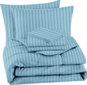 BSB HOME Cotton Double King Sized Bedding Set (Aqua Blue, 4PCS Set 1 Comforter 1 Bedsheet 2 Pillow Cover)