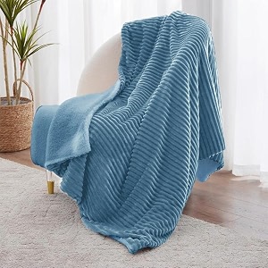 BSB HOME Pencil Pattern Flannel Fleece Sherpa