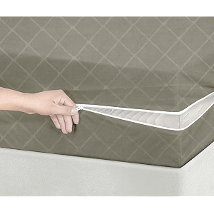 bsb home premium cotton mattress coverprotector with zipper chainprovides all around protection with 360 encasing double - 78x72 inches 65x5 ft - pack of 1 - grey