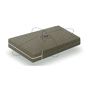 bsb home premium cotton mattress coverprotector with zipper chain available in provides all around protection with 360 encasing 7234x4834 6x4 ft - pack of 1 - grey