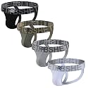 BSHETR Men's Jockstraps Athletic Supporters 4-Pack Cotton Work Out Underwear