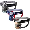 BSHETR Men's Jockstraps Athletic Supporters 4-Pack Cotton Work Out Underwear