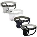 BSHETR Men's Jockstraps Athletic Supporters 4-Pack Cotton Work Out Underwear