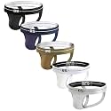 BSHETR Men's Jockstraps Athletic Supporters 4-Pack Cotton Work Out Underwear