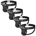 BSHETR Men's Jockstraps Athletic Supporters 4-Pack Cotton Work Out Underwear