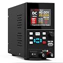 BSIDE Programmable DC Power Supply 40V 20A Bench Power Supply Small Variable Lab Power Supply Adjustable Switching Regulated Wide Range Power Supply with Button and Knob Adjustment, Memory Function
