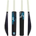 BSM BATWORKS Cyan Black Cricket Bat - Youth Size Plastic Lightweight Fiber for Tennis and Turf