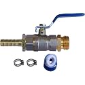 BSP Thread 1/2” inch Brass Forged Ball Valve & 2pc Brass Connector 2pc Clamp Set Ball Valves