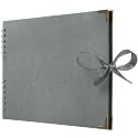 Bstorify Square Scrapbook Photo Albums 50 Pages (11 x 8.5 Inch) Grey