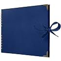 Bstorify Square Scrapbook Photo Albums 50 Pages (11 x 8.5 Inch) Blue