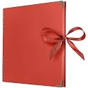 Bstorify Square Scrapbook Photo Albums 80 Pages (11 x 11 Inch) Red