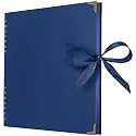 Bstorify Square Scrapbook Photo Albums 80 Pages (11 x 11 Inch) Blue