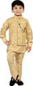 BT DEZINES Boys Festive & Party, Wedding Kurta, Waistcoat and Pyjama Set (Beige Pack of 1)