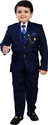 BT DEZINES BT Dezines 5 Piece Coat Suit Set With Shirt, Pant, Waistcoat & Tie For Boys 5 Piece Coat Pant Suit Set Solid Boys Suit